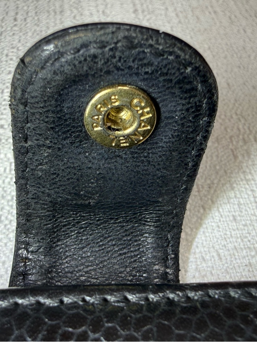 Chanel Vintage Black Caviar Leather CC Logo Long Wallet Clutch Gold tone - Picture 10 of 15